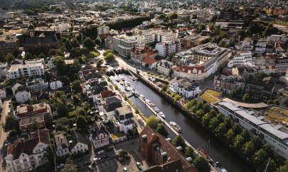 Drohnenaufnahme Hafen Oldenburg